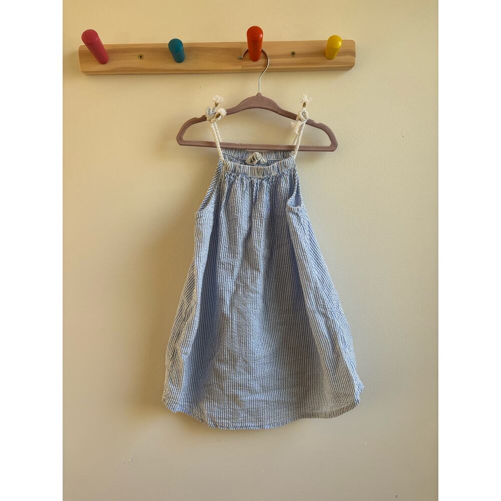 H&M Blue Stripe Cotton Dress